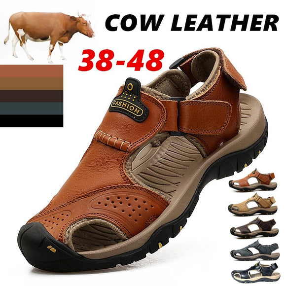 Cow Leather Men's Outdoor Beach Sandals