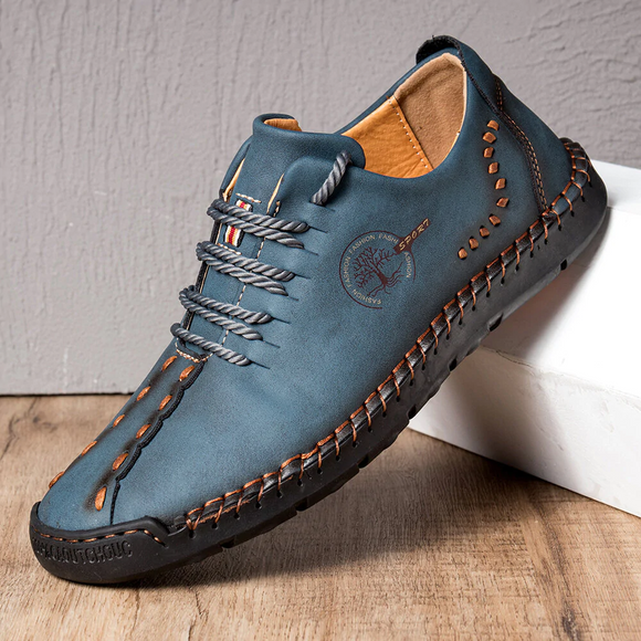 Lazajoy-Fashion Leather Men Casual Shoes