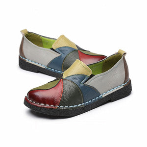 Women Genuine Leather Loafers Mixed Colors