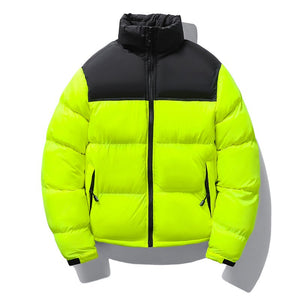 Men Stitching Contrast Color Padded Jacket