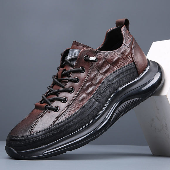 Men Leather Breathable Athleisure Shoes