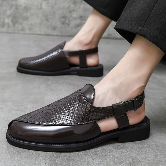 Lazajoy-Fashion New Men's Leather Sandals