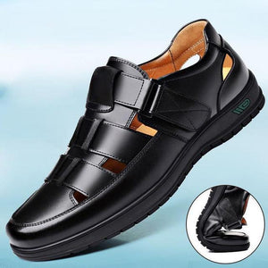 Men's Casual Summer Hollow Leather Orthopedic Shoes