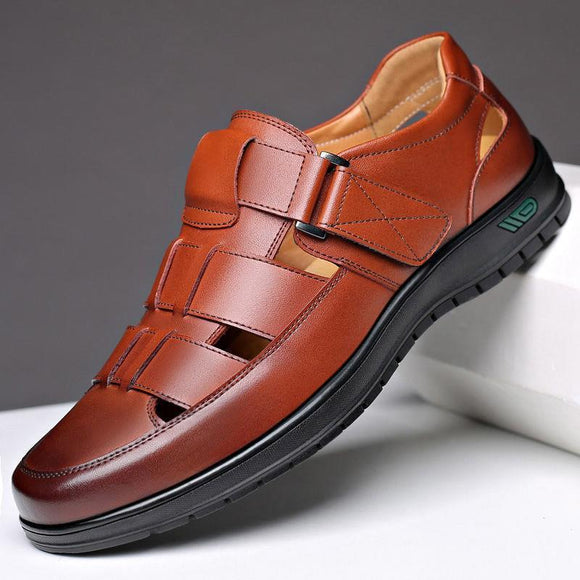 Men's Casual Summer Hollow Leather Orthopedic Shoes