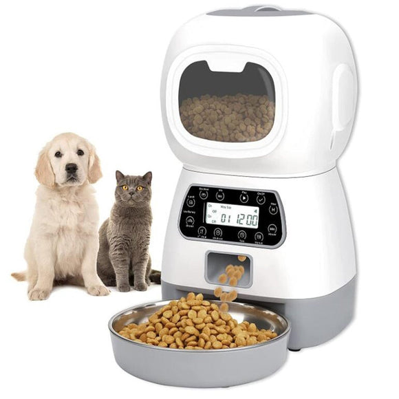 Pet Food Smart Dispenser with Stainless Steel Bowl