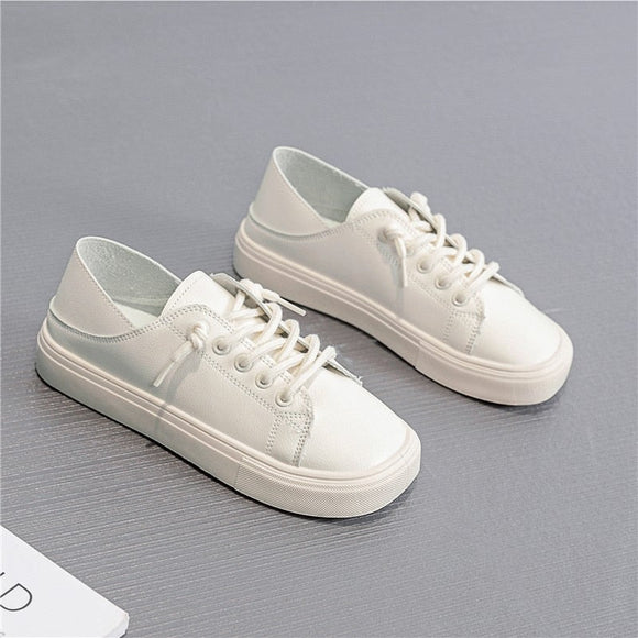 Fashion Leather Flats Women's Casual Shoes