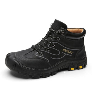 Brand Waterproof Leather Men Hiking Boots