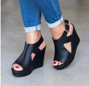 Fashion Women Peep Toe Wedges Platform Sandals