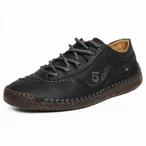Men Fashion Split Leather Casual Shoes