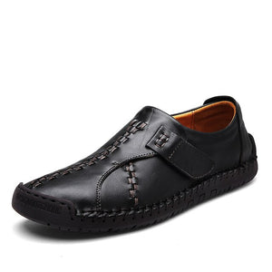 Men Genuine Leather Outdoor Flats Loafers