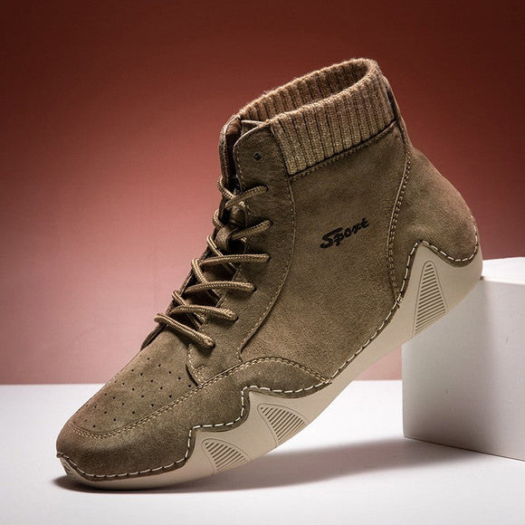 Fashion Men's Suede Nude Boots