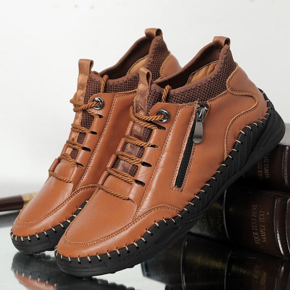 Fashion Men Leather Casual Boots