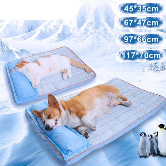 Cooling Dog Mat With Pillow