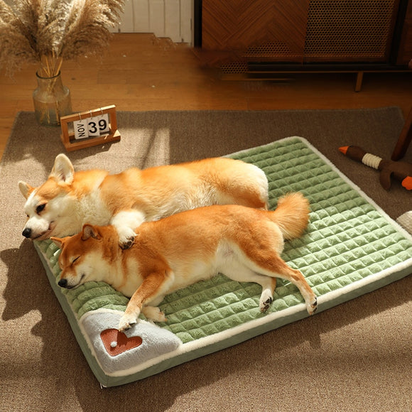 Luxury Plaid Removable Washable Dog Mat