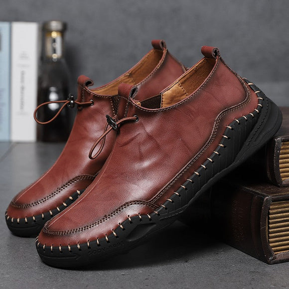 Fashion Men's Slip On Leather Flats Shoes