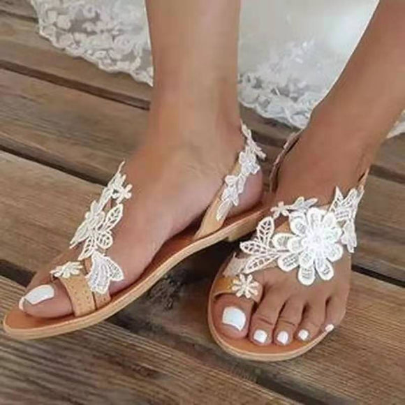 Women Lace Flowers Sandals