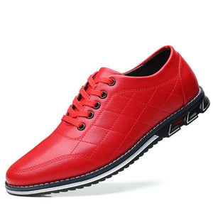 2021 New Mens Casual Leather Lace-Up Shoes