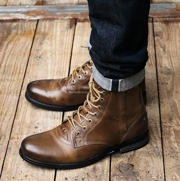 Fashion Men Ankle Leather Boots
