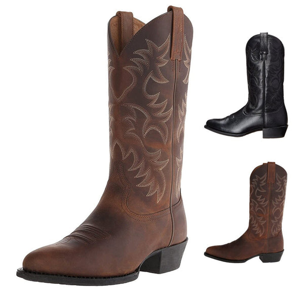 Mens Embroidered Western Cowboy Boots(Buy 2 Get 10% off, 3 Get 15% off )