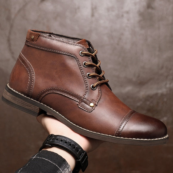 Men Genuine Leather Chelsea Boots