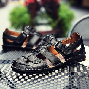 Men Handmade Genuine Leather Soft Sandals