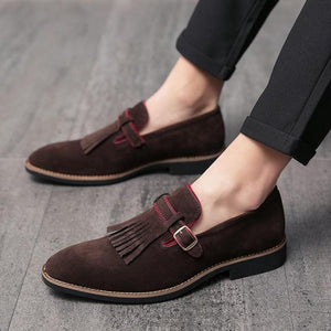 Men Fashion High Quality Suede Leather Tassel Shoes