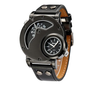 Men Clock Casual PU Leather Watches
