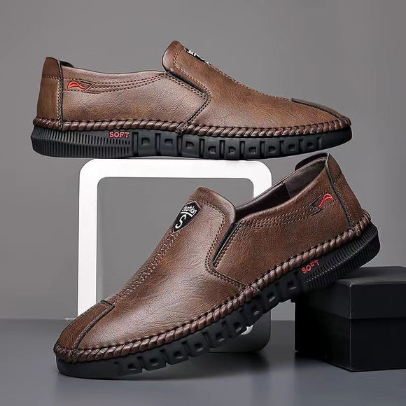 Men's Casual Comfortable Leather Slip-on Shoes