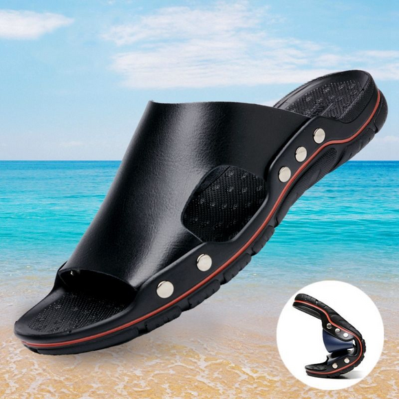 Men's Fashion Leather Comfortable Non-slip Sandals