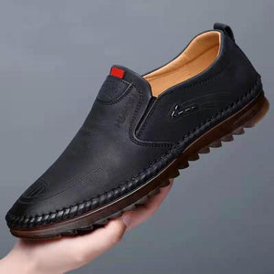 Men's Summer Slip-on Soft Sole Breathable Leather Shoes