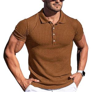 Slim Men Polo Shirts Knitted Shirts Solid