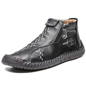 Men Leather Trend Fashion Ankle Boots