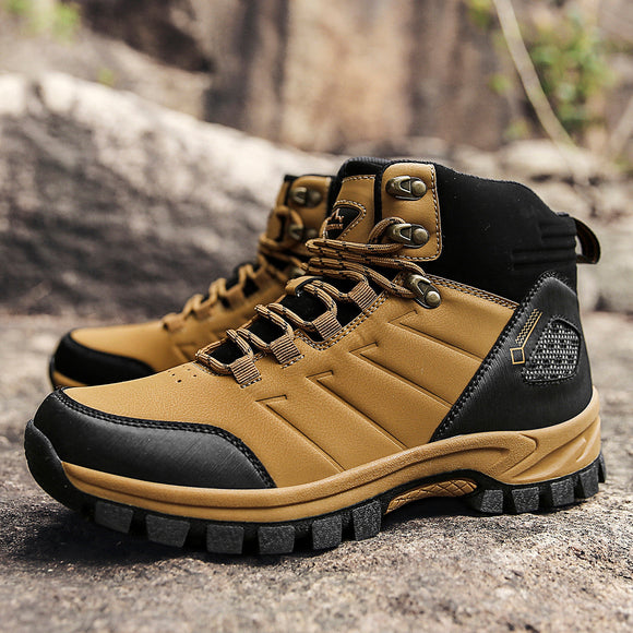 Men's Warm Plush Outdoor Hiking Boots