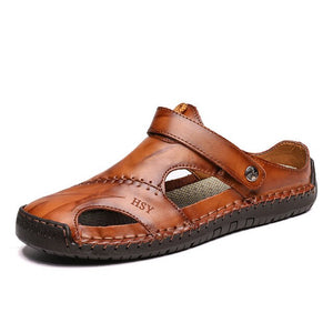 Men Casual Outdoor Soft Leather Sandals