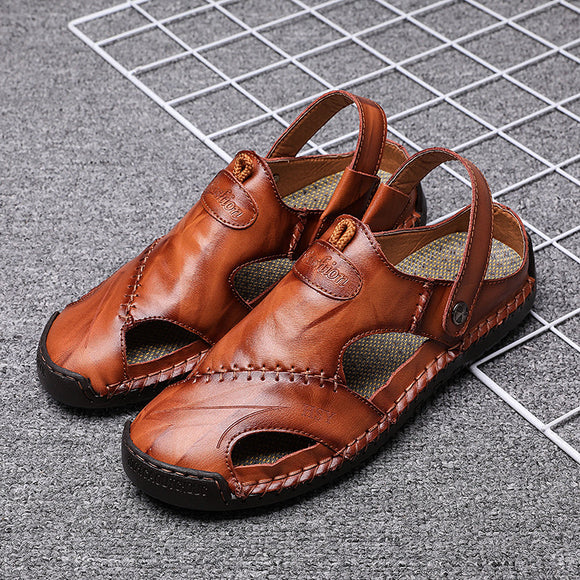 Men Leather Comfy Soft Sandals