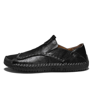 Comfy Men Soft Leather Driving Loafers Shoes