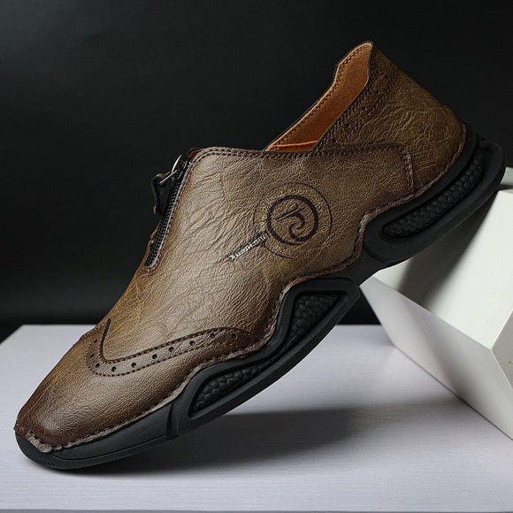 Fashion Men Soft Leather Casual Shoes