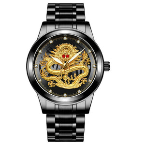 New Mens Golden Dragon Watch