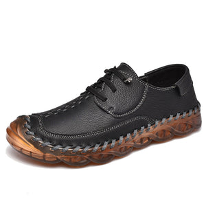 Mens Casual Leather Soft Comfortable Shoes