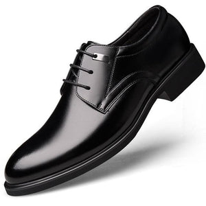 Men Pointed Toe Patent Leather Oxford
