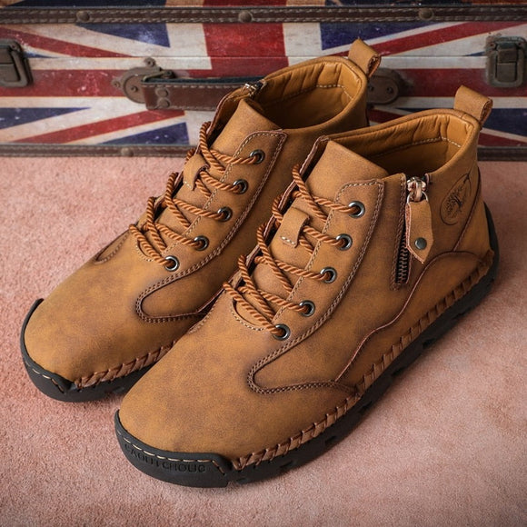 Fashion Men Suede Leather Snow Boots