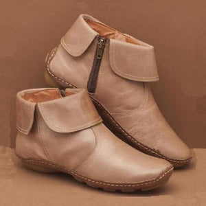 PU Leather Woman Fashion Ankle Boots