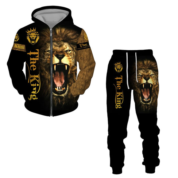 3D Cool Lion All Over Print Tracksuits