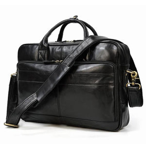 Retro Laptop Bag Genuine Leather Handbags