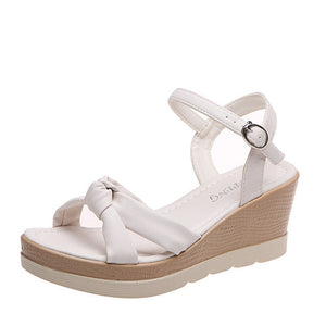Quality Leather Upper Bow-tied Women Sandal