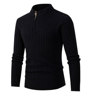 Mens Knitted Casual Zipper Sweater