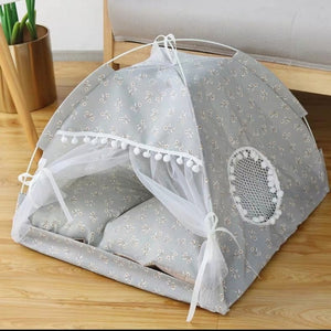 Foldable Home Cats Dog Tent Cushion