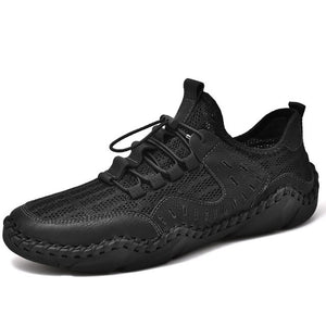 Men Casual Genuine Leather Soft Lace-up Shoes