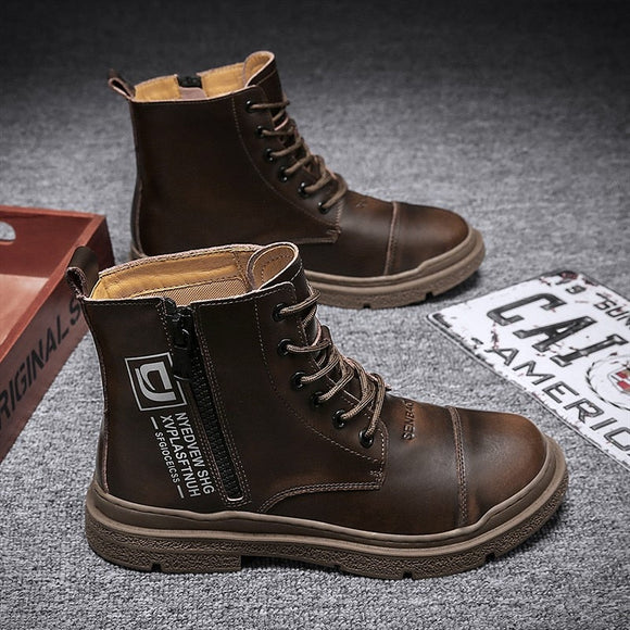 Genuine Leather Men's Fashion Martin Boots