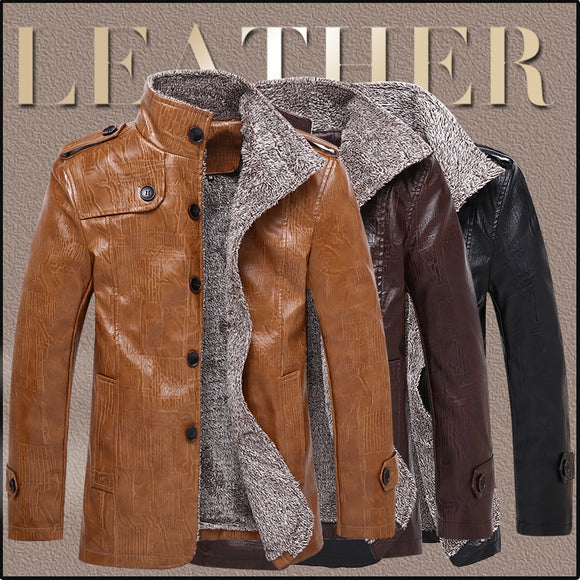 Winter Warm Faux Leather Jacket